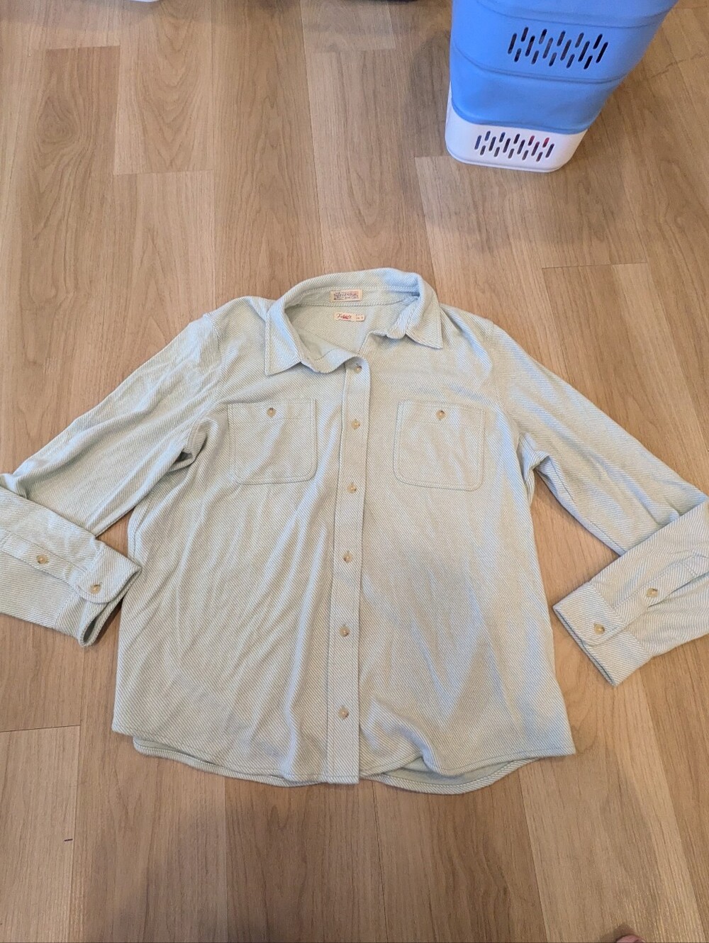 Faherty Green Striped Button Up Long Sleeve Size Xxl